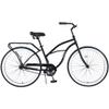 BALINGE 26 Inch Beach Cruiser Bike for Men, City Hybrid Bike Single Speed Steel Frame Commuter Bike for Women Men Senior,Height-Adjustable Leather Saddle, Black view 2
