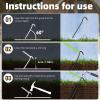 10Pcs Metal Tent Pegs with Hooks. 7 inches Durable Garden Stake Ground Anchors Awning Metal Hooks. Heavy Duty, Waterproof & rustproof, Ideal for Camping, Yard Decor, Picnic & tarp(Black) view 3