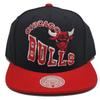 Mitchell & Ness Chicago Bulls New Crooked Path Black Red Era Snapback Hat Cap view 3