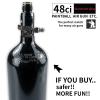 48ci Aluminum air Tank Paintball Tank hpa Tank,Paintball co2 Tank,Paintball/pcp air Tank,Compressed air Tank with 5/8-18UNF Thread 3000/800psi hpa/Paintball Regulator view 4