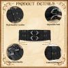 PEKVU Medieval Viking Wide Belt Faux Leather Armor Knight Corset Belt for LARP Christmas Gifts Costume (Black-B) view 3