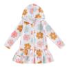 MAYUMMPY Kids Girl Swim Cover Up Swimsuit Zipper Beach Pool Bathing Suit Hoodie Dress Terry Coverup Swimwear (Floral Multicolor, 4-5T) view 1