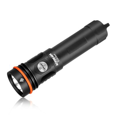 ACEBEAM D20 2200 High Lumens Dive Light Rechargeable, 200 Meters Underwater Depth Scuba Diving Flashlight, 500 Meters Beam Distance Diving Light, 3 Mode Scuba Dive Safety Light for Diving, Searching