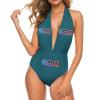 Custom Bikini Set Swimsuits for Girl,Personalized Gift Womens Sexy Cute One Piece Bikini Set with Your Own Design Blue Green S view 1