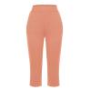 chaktkglok Capris Pants for Women Workout Summer Casual Capri Yoga Pants Straight Leg Exercise Lounge Pants with Pockets Elastic Waist Cropped Pants Stretch Sweatpants Capri Pants for Women Orange view 4