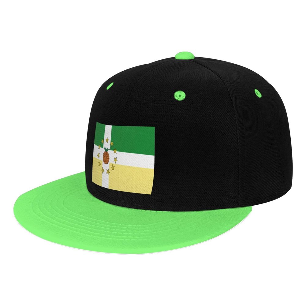 MULIHU Flag of Lajas (Pr) Snapback Hat Flat Bill Hat Baseball Cap for Men Women Flat Brim Hats Green