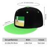 MULIHU Flag of Lajas (Pr) Snapback Hat Flat Bill Hat Baseball Cap for Men Women Flat Brim Hats Green view 4