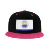 MULIHU Flag of Pismo Beach, California Snapback Hat Flat Bill Hat Baseball Cap for Men Women Flat Brim Hats Pink view 2