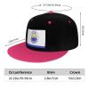 MULIHU Flag of Pismo Beach, California Snapback Hat Flat Bill Hat Baseball Cap for Men Women Flat Brim Hats Pink view 4