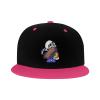 Vintage Skeleton with Coffin and Scythe Snapback Hat Flat Bill Hat Baseball Cap for Men Women Flat Brim Hats Pink view 2