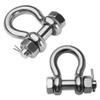 MEMUME Stainless Steel D Ring Shackles 1/4 5/16 3/8 1/2 inch 316 SS Heavy Duty Boat Anchor Shackle Marine Grade Bow Shackles with Cotter Pins (3/8 inch 4 Pack(Bolt Diameter 1/2 inch)) view 2