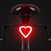 YUERWOVER Rechargeable Bike Tail Light LED Bicycle Rear Light Cycling Night Essential Bright Seat Back Safety Lamp Heart Shape 5 Modes Warning Waterproof Flash MTB Light for Men Women Kids(Heart) view 1