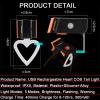 YUERWOVER Rechargeable Bike Tail Light LED Bicycle Rear Light Cycling Night Essential Bright Seat Back Safety Lamp Heart Shape 5 Modes Warning Waterproof Flash MTB Light for Men Women Kids(Heart) view 2