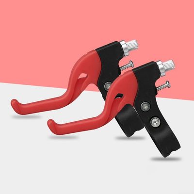 Bike Brake Levers, for V-BRAKE Handlebar Bicycle Brake Handle For Most Bicycle, Children's Bicycle Brake Handle, Bike Hand Brake Kit,Road Bike Spare Parts(Red)