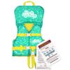 Dark Lightning Coast Guard Approved Baby/Infant Life Vest,USCG Kids Life Jacket 0-30 lbs, Toddler Floaties 20-30 Pounds,Toddler Swim Vest/Water Wings Arm Floaties in Puddle/Sea (Green) view 1