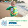 Dark Lightning Coast Guard Approved Baby/Infant Life Vest,USCG Kids Life Jacket 0-30 lbs, Toddler Floaties 20-30 Pounds,Toddler Swim Vest/Water Wings Arm Floaties in Puddle/Sea (Green) view 3