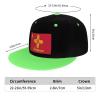 Flag of Albuquerque, New Mexico Snapback Hat Flat Bill Hat Baseball Cap for Men Women Flat Brim Hats Green view 4