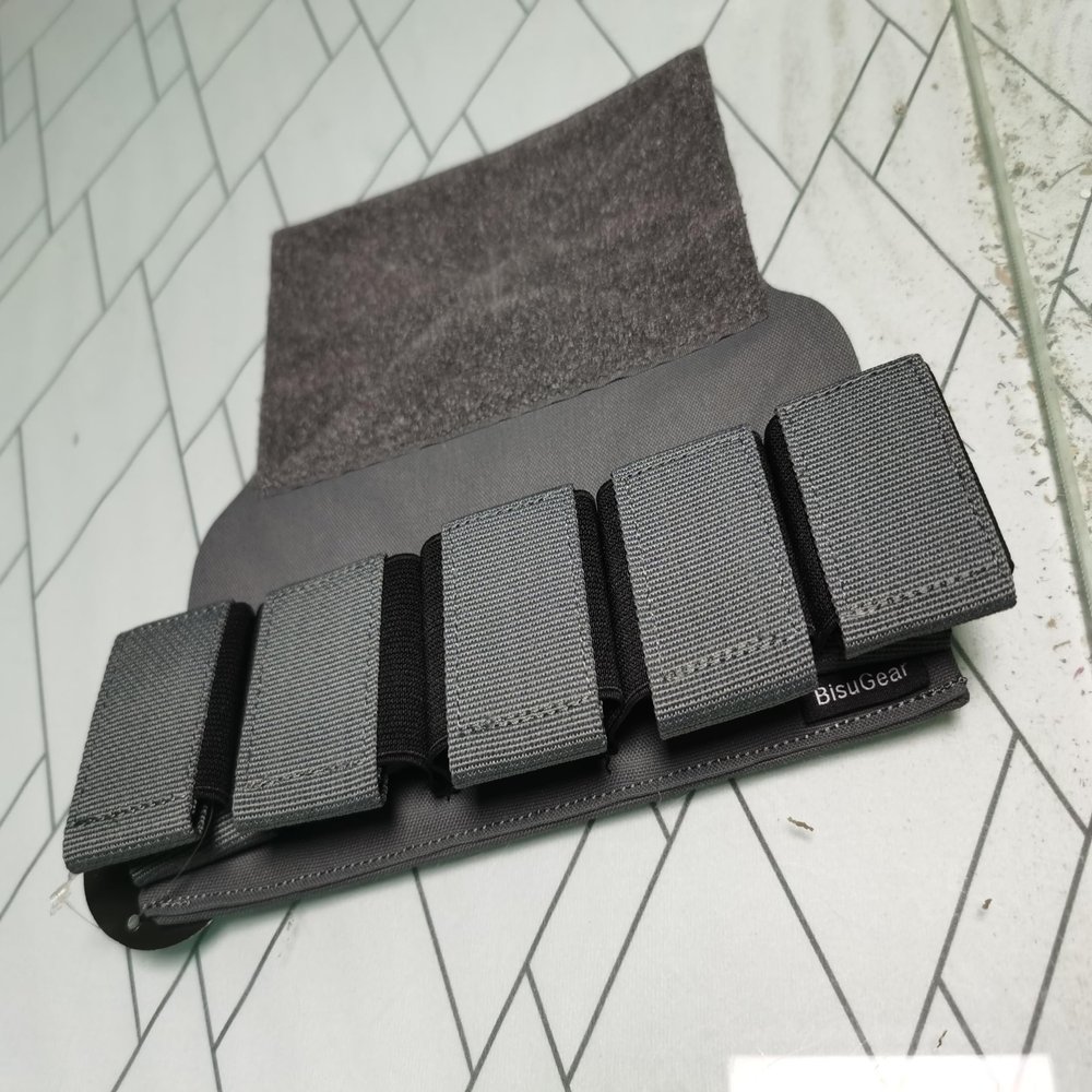 BisuGear Tactical Hunting Bag Drop Mag Pouch Storage Bag Quintuplet Pack Multi-Purpose Carrying Five-pack Pouch Sports Hunting Combat Unity Pouch for D3CRM MK3 MK4 Chest Rig Vest (Wolf Grey, One Size)