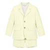 Teen Boys Suits Size 14-16 Set Slim Fit Daffodil Linen Shorts Set 2 Piece Summer Beach Wedding Tuxedo Suit for Kids Ring Bearer Outfits view 1