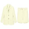 Teen Boys Suits Size 14-16 Set Slim Fit Daffodil Linen Shorts Set 2 Piece Summer Beach Wedding Tuxedo Suit for Kids Ring Bearer Outfits view 2