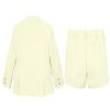 Teen Boys Suits Size 14-16 Set Slim Fit Daffodil Linen Shorts Set 2 Piece Summer Beach Wedding Tuxedo Suit for Kids Ring Bearer Outfits view 3