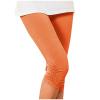 Capri Leggings for Women Tummy Control Knee Length Slim Fit Lightweight Workout Running Capris Stretch Dressy Crop Yoga Pants Orange view 1