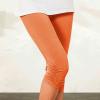 Capri Leggings for Women Tummy Control Knee Length Slim Fit Lightweight Workout Running Capris Stretch Dressy Crop Yoga Pants Orange view 2