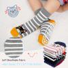 Hellomamma Non-Slip Cotton Toddler Socks, Cute Animals Crew Kids Socks with Grippers Anti Skid Children Socks for Girls Boys, 5-7 Years, Cat Patterm view 4
