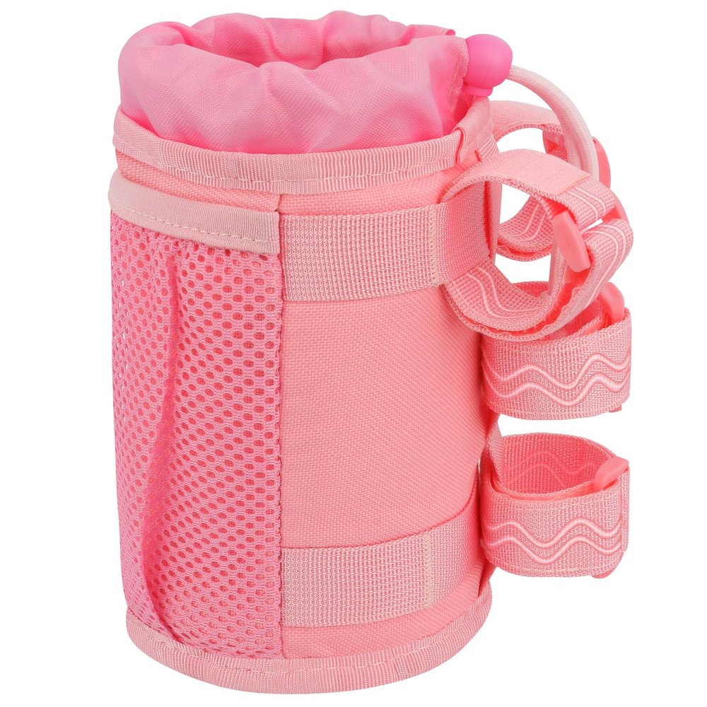 Bike Cup Holder, Water Bottle Holder Handlebar for Bike with Mesh Pockets, Universal Fabric Bicycle Water Bottle Drink Cup Cage for Cruiser Bikes, Scooter, Mountain MTB, Stroller, Wheelchair, Boat