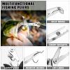 GPUSFAK Fishing Tool Kit, 50 Pieces Fishing Gear, Fishing Pliers with Lanyard, Fillet Knife, Fish Lip Gripper, Fly Ice Fishing Hook Extractor, Anti-Cutting Gloves, Fishing Lures Baits Accessories view 2