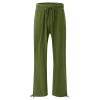 Linen Pants Women Tall,Prime Today's Deals,Wide Leg Dress Pants for Women Business Casual Elastic Waist Comfy Work Pants Baggy Lounge Pants Trousers with PocketAGLarge view 3