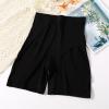 Women Plus Size Cotton High Waist Tummy Control Mid Thigh Panties Slip Shorts Under Dress(Color:Black) view 4