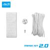 Jointlax Lacrosse 2.0 Semi-Soft Complete Kit Lacrosse Mesh and Strings - White view 3