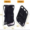 3 in 1 Cooler Backpack, Foldable Fishing Chair, Portable Backpack Chair with Fabric Cooler Bag, Soft Sided Cooler Chair for Hiking Events Beach Fishing Camping(Color:Black) view 2