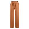 ABOUTYES Linen Pants Women Summer 2024 Casual Drawstring Elastic Waist Cotton Long Wide Leg Pant Lounge Trousers with Pockets view 4