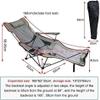 Camping Chair Folding Chair Adjustable Backrest Ottoman Camping Recliner Picnic Beach Chair with Footrest Fishing Chair view 2