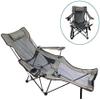Camping Chair Folding Chair Adjustable Backrest Ottoman Camping Recliner Picnic Beach Chair with Footrest Fishing Chair view 3