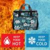 WYUSPGK Large Cooler Bag, Teal Grey and White Floral Print Cooler Bags,Beach Cooler Bag,Soft Cooler Bag for Picnic,Camping,& Beach Accessories view 3