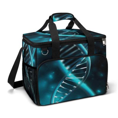 Large Cooler Bag, Science Gene Strand Print Cooler Bags,Beach Cooler Bag,Soft Cooler Bag for Picnic,Camping,& Beach Accessories