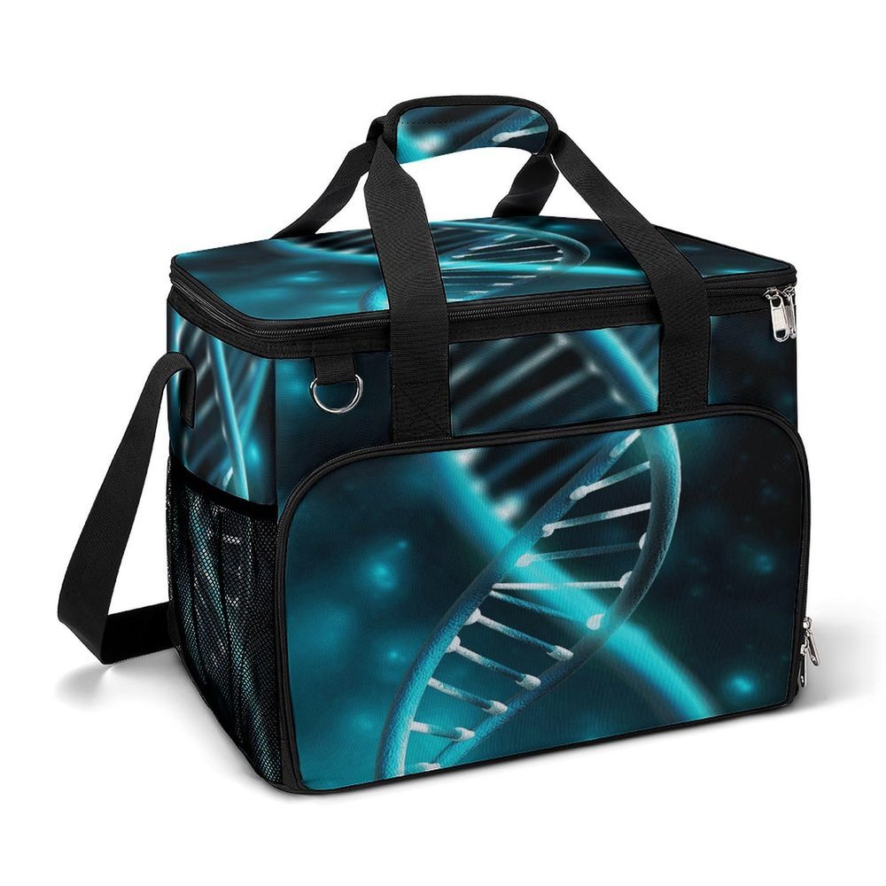 Large Cooler Bag, Science Gene Strand Print Cooler Bags,Beach Cooler Bag,Soft Cooler Bag for Picnic,Camping,& Beach Accessories