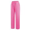 ABOUTYES Linen Pants Women Summer 2024 Casual Drawstring Elastic Waist Cotton Long Wide Leg Pant Lounge Trousers with Pockets view 3