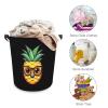 Cartoon Pineapple Laundry Hamper with Handles Collapsible Storage Basket Laundry Basket Large Size view 3