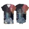 NineFit Basics Your 41 is Coming Print V-Neck T-Shirt Women's 41 is Coming DonT Give Up Shirt Bible Verse Shirt Bible Tee Religious Funny Shirt Midnight, Small view 1