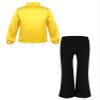 HULIJA Kids Boys Sequins Dance Outfits Dance Shirts with Pants Latin Jazz Modern Ballroom Dancewear Disco Party Costume Gold 6 Years view 2