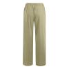 ABOUTYES Linen Pants Women Summer 2024 Casual Drawstring Elastic Waist Cotton Long Wide Leg Pant Lounge Trousers with Pockets view 4