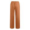 ABOUTYES Linen Pants Women Summer 2024 Casual Drawstring Elastic Waist Cotton Long Wide Leg Pant Lounge Trousers with Pockets view 3
