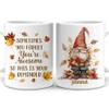 Hyturtle Personalized Fall Gnome Coffee Mug - Gnomes Gifts For Women - Thank You Motivational Cup - Fall Autumn Decor Gifts For Farmhouse Thanksgiving - Custom Name 11oz White Ceramic Coffee Tea Mug view 1
