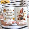 Hyturtle Personalized Fall Gnome Coffee Mug - Gnomes Gifts For Women - Thank You Motivational Cup - Fall Autumn Decor Gifts For Farmhouse Thanksgiving - Custom Name 11oz White Ceramic Coffee Tea Mug view 2