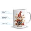 Hyturtle Personalized Fall Gnome Coffee Mug - Gnomes Gifts For Women - Thank You Motivational Cup - Fall Autumn Decor Gifts For Farmhouse Thanksgiving - Custom Name 11oz White Ceramic Coffee Tea Mug view 3