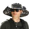 Japelessor Wide Brim Solar Fan Outdoor Fishing Hat - Solar & USB Charging, Men Sunscreen Waterproof Sun Hat Upf50+ with 2 Solar Fan (C,One Size) view 1